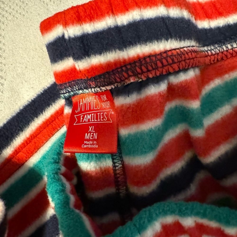 Cozy set of Holiday Christmas Pajama pants Candy Cane Striped Men Woman Set! - Picture 5 of 7